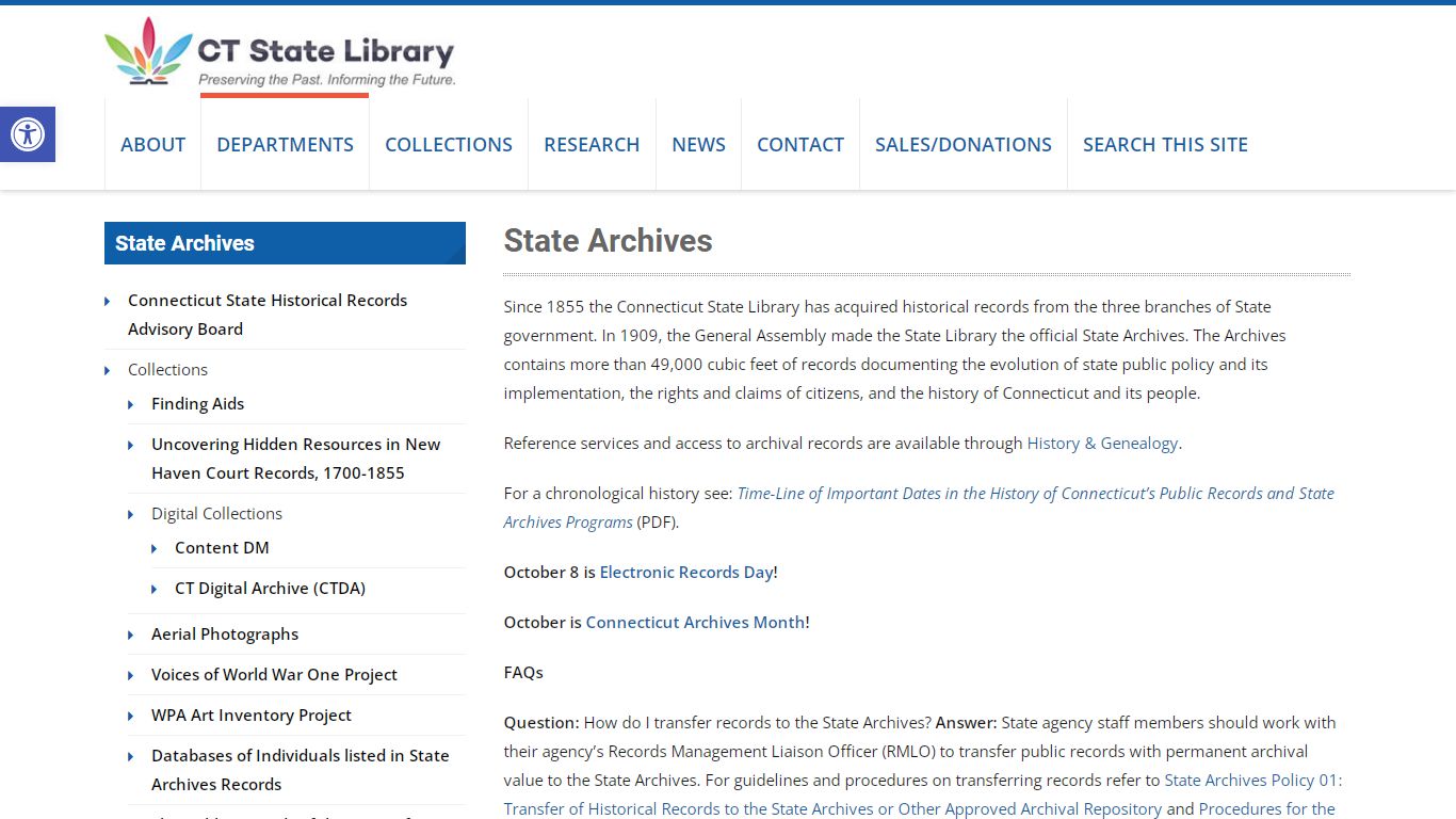 State Archives – Connecticut State Library